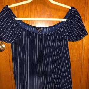Blue primark off the shoulder top